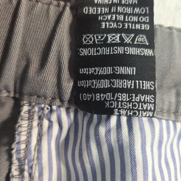 Matchstick Elastic Waist Joggers Pull On Chino Pants Men's Size 40 Gray - Picture 11 of 11